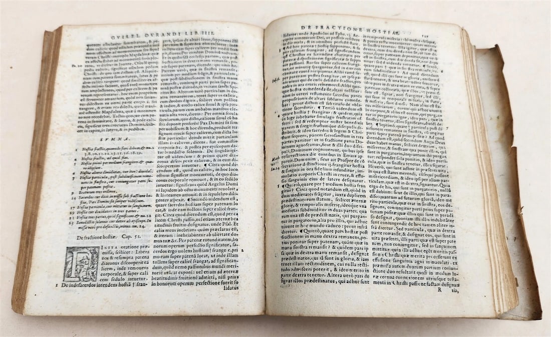 1568 RATIONALE DIVINORUM by Guilelmus Durantus antique VELLUM in LATIN 16th CENT - 12