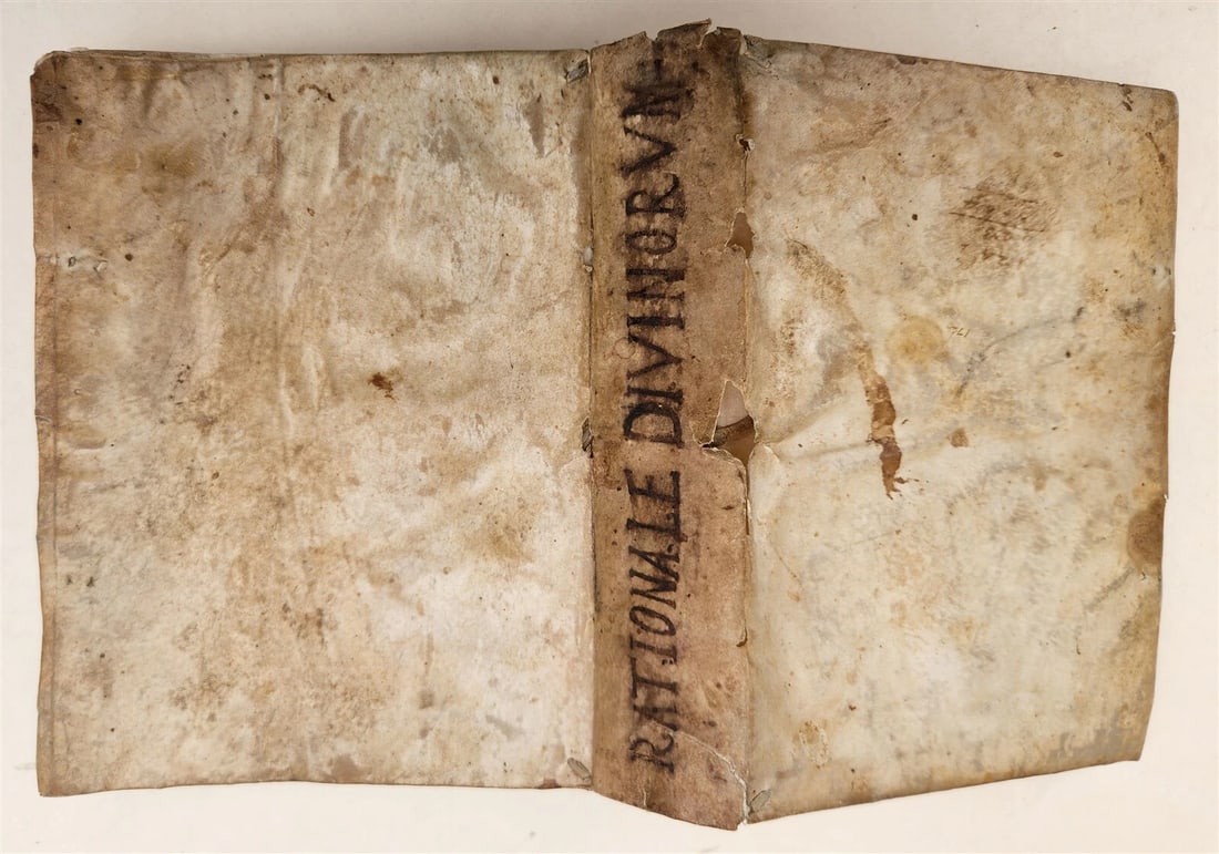 1568 RATIONALE DIVINORUM by Guilelmus Durantus antique VELLUM in LATIN 16th CENT - 2
