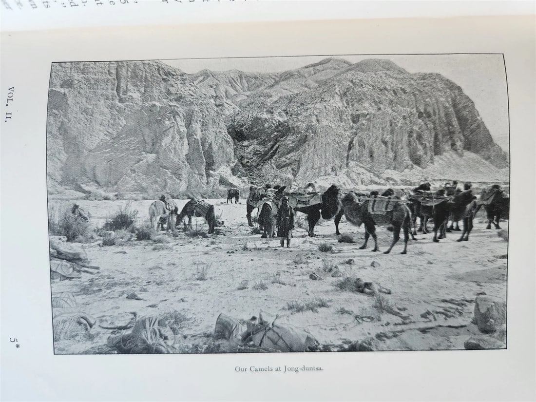1903 CENTRAL ASIA & TIBET by SVEN HEDIN 2 VOLS antique ILLUSTRATED - 10