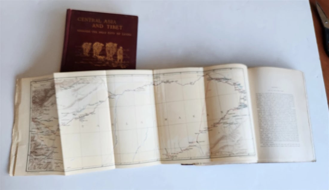 1903 CENTRAL ASIA & TIBET by SVEN HEDIN 2 VOLS antique ILLUSTRATED - 5