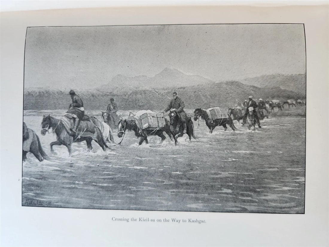 1903 CENTRAL ASIA & TIBET by SVEN HEDIN 2 VOLS antique ILLUSTRATED - 7