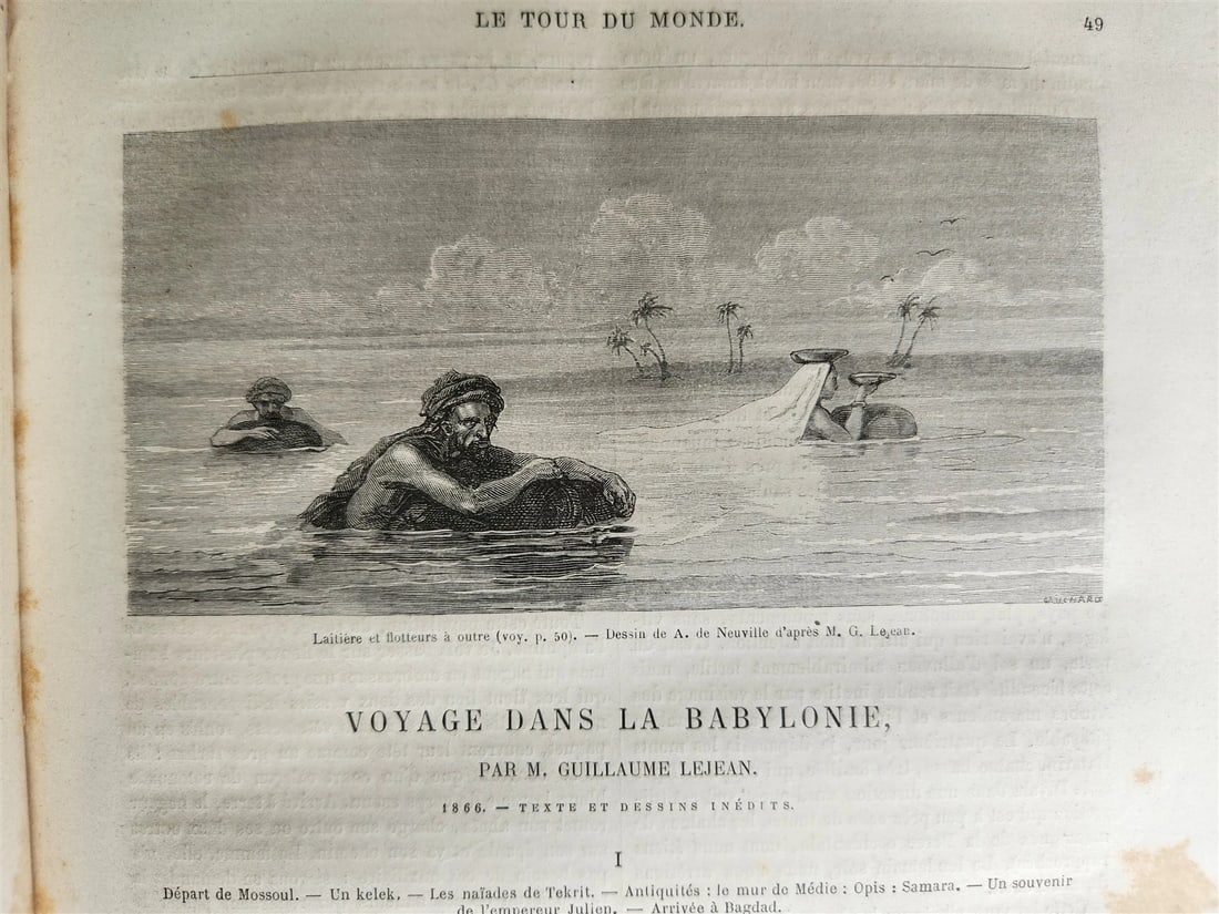 1867 HISTORY VOYAGES ILLUSTRATED antique JAPAN ALGERIA NEW CALEDONIA BABYLONIA - 20