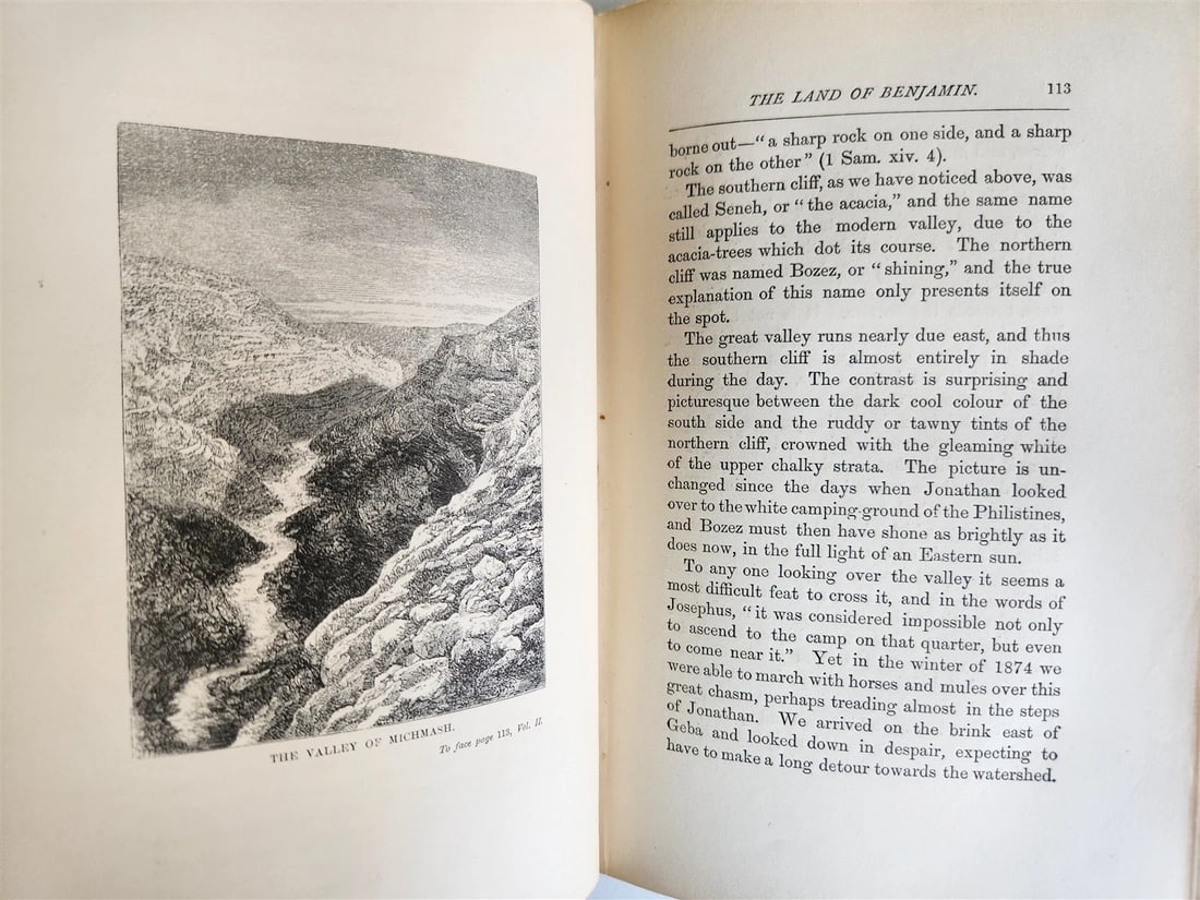 1879 TENT WORK in PALESTINE DISCOVERY & ADVENTURE antique 2 VOLUMES ILLUSTRATED - 11