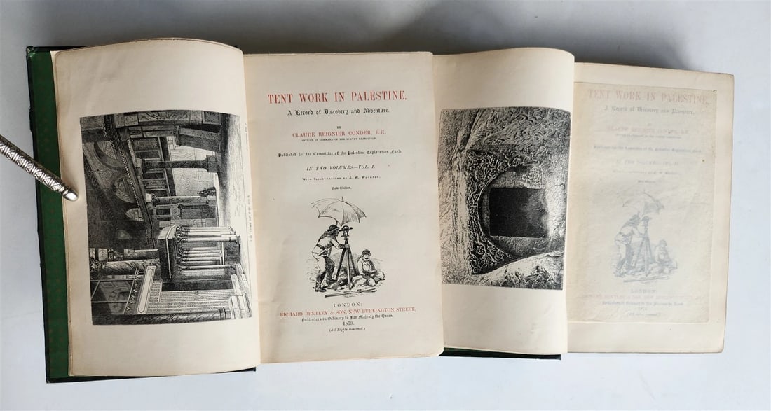 1879 TENT WORK in PALESTINE DISCOVERY & ADVENTURE antique 2 VOLUMES ILLUSTRATED - 4
