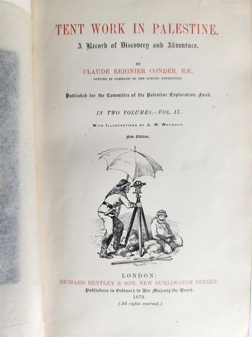 1879 TENT WORK in PALESTINE DISCOVERY & ADVENTURE antique 2 VOLUMES ILLUSTRATED - 5