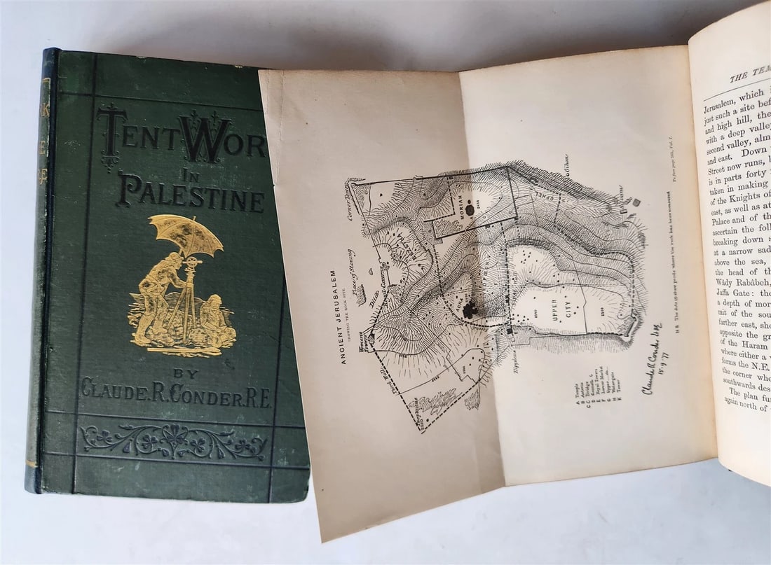 1879 TENT WORK in PALESTINE DISCOVERY & ADVENTURE antique 2 VOLUMES ILLUSTRATED - 6