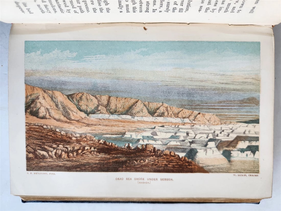 1876 THE LAND OF ISRAEL JOURNAL OF TRAVELS in PALESTINE ILLUSTRATED antique - 9