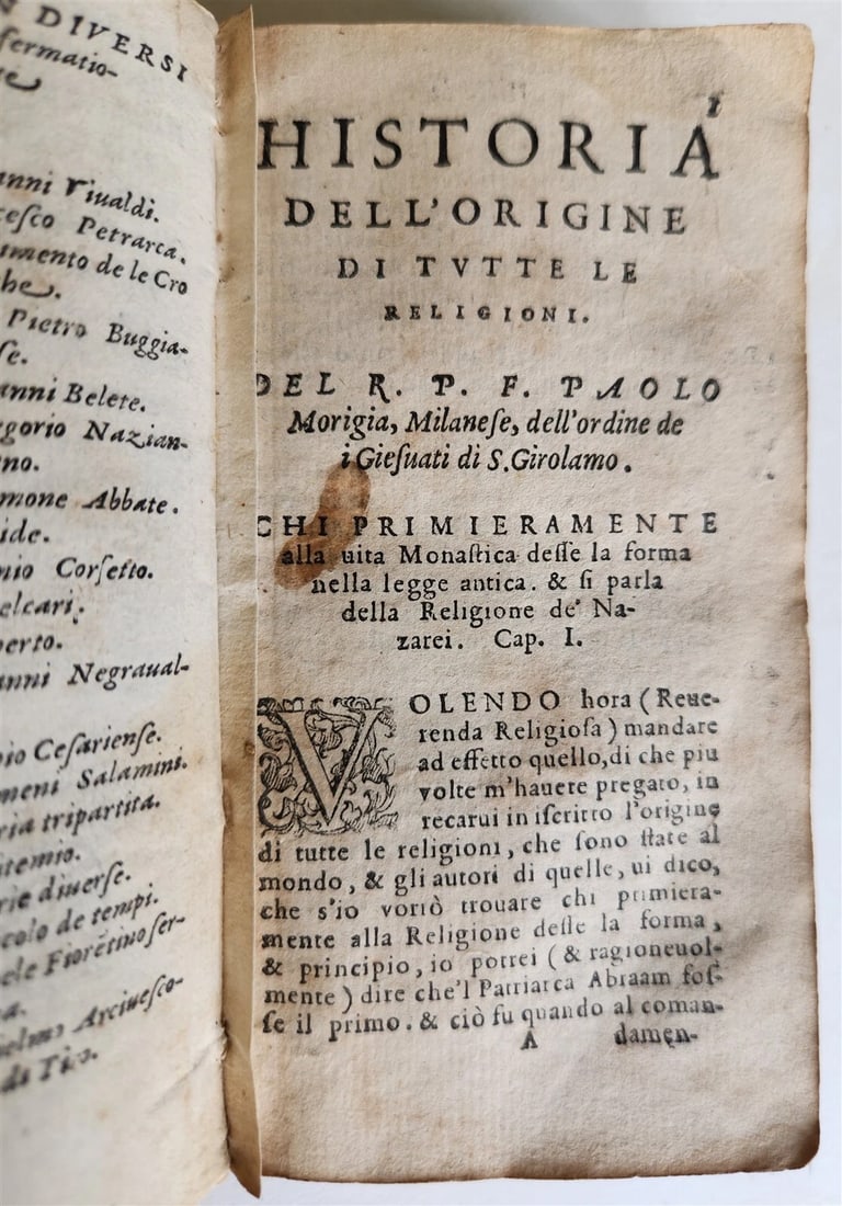 1590 HISTORY of WORLD'S RELIGIONS antique 16th CENTURY VELLUM BOUND - 4