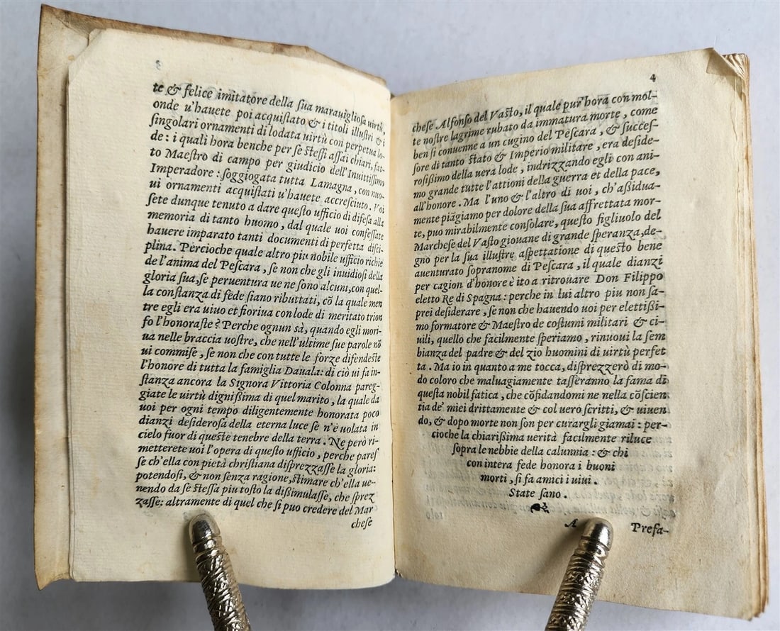 1557 PAOLO GIOVIO antique Life of Don Ferrando Davalo Marquis of Pescara VELLUM - 10