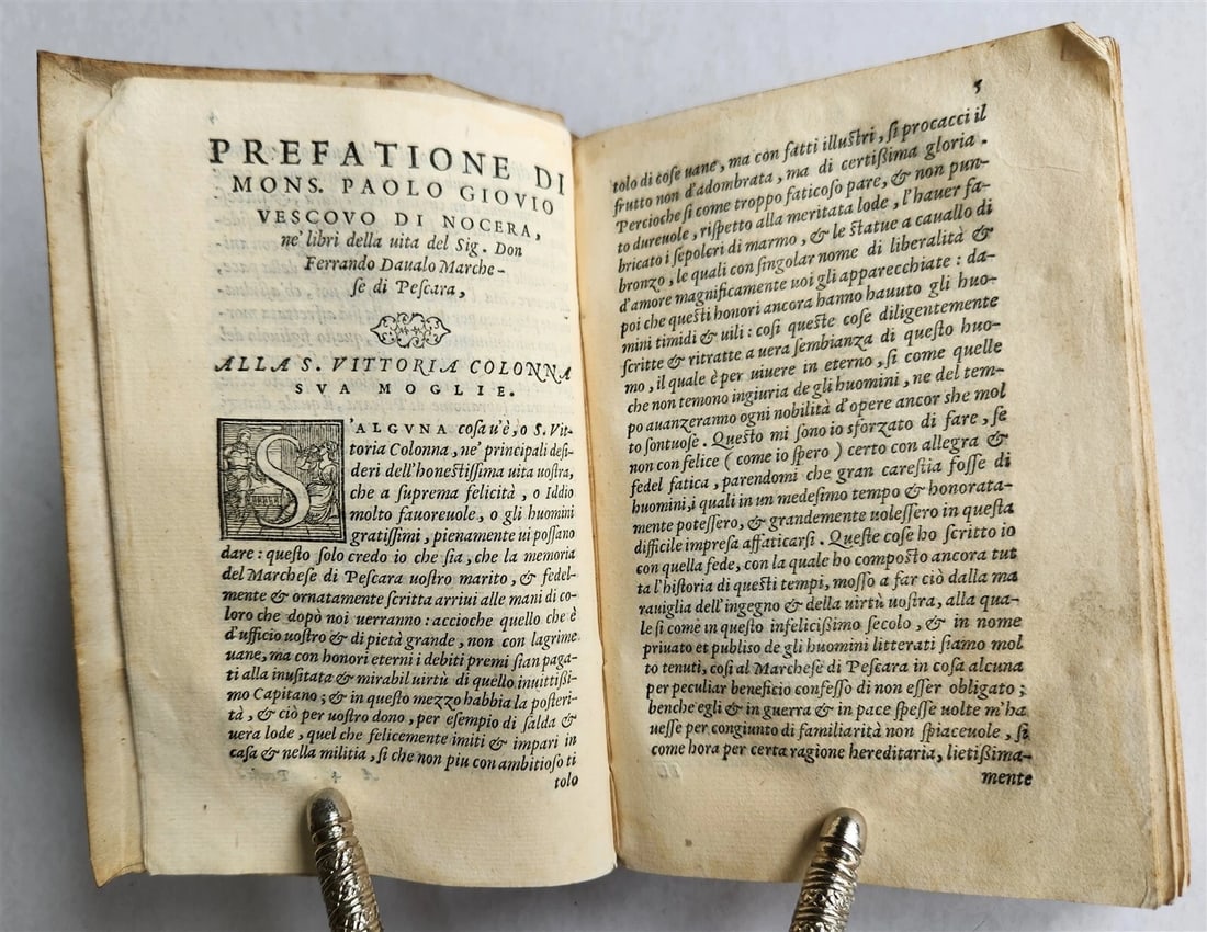1557 PAOLO GIOVIO antique Life of Don Ferrando Davalo Marquis of Pescara VELLUM - 11