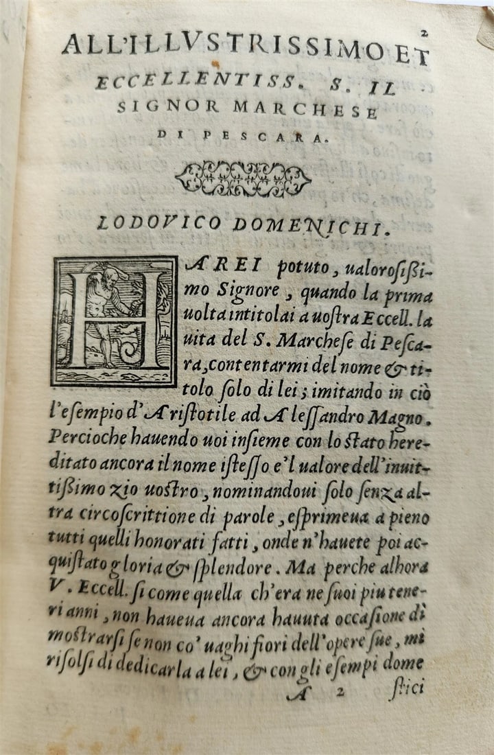 1557 PAOLO GIOVIO antique Life of Don Ferrando Davalo Marquis of Pescara VELLUM - 8