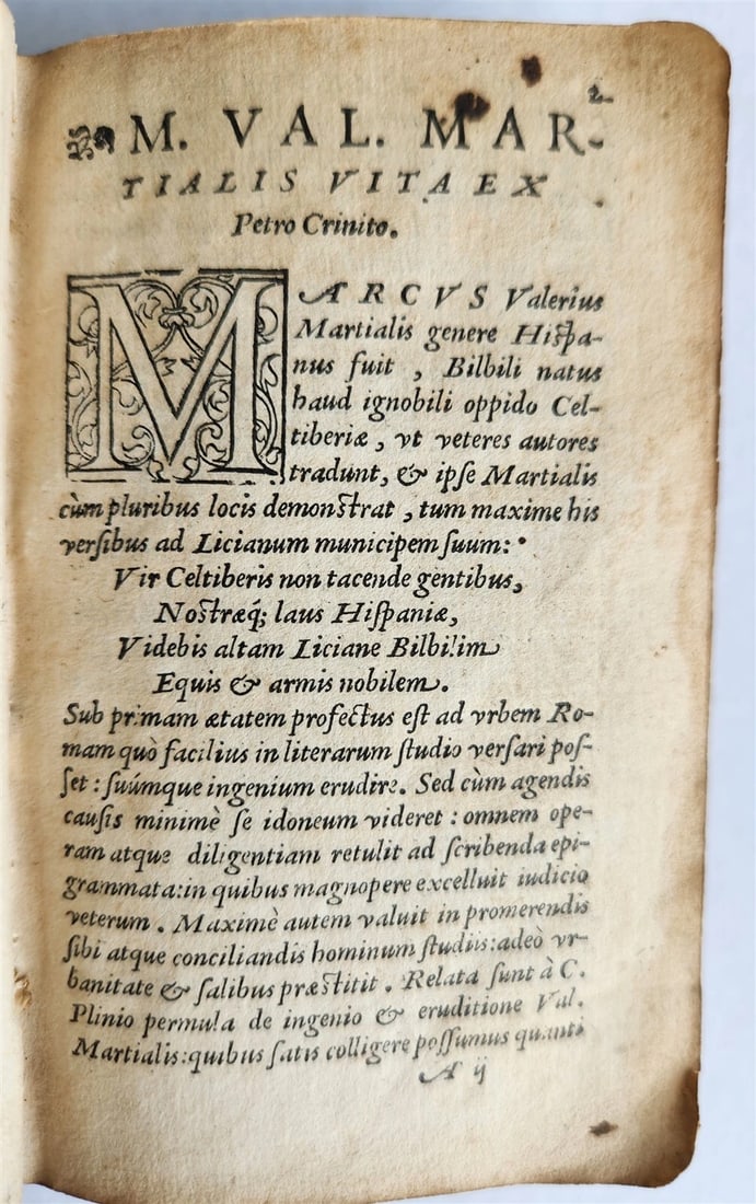 1559 EPIGRAMMATA by VALERII MARTIALIS antique 16th CENTURY - 5