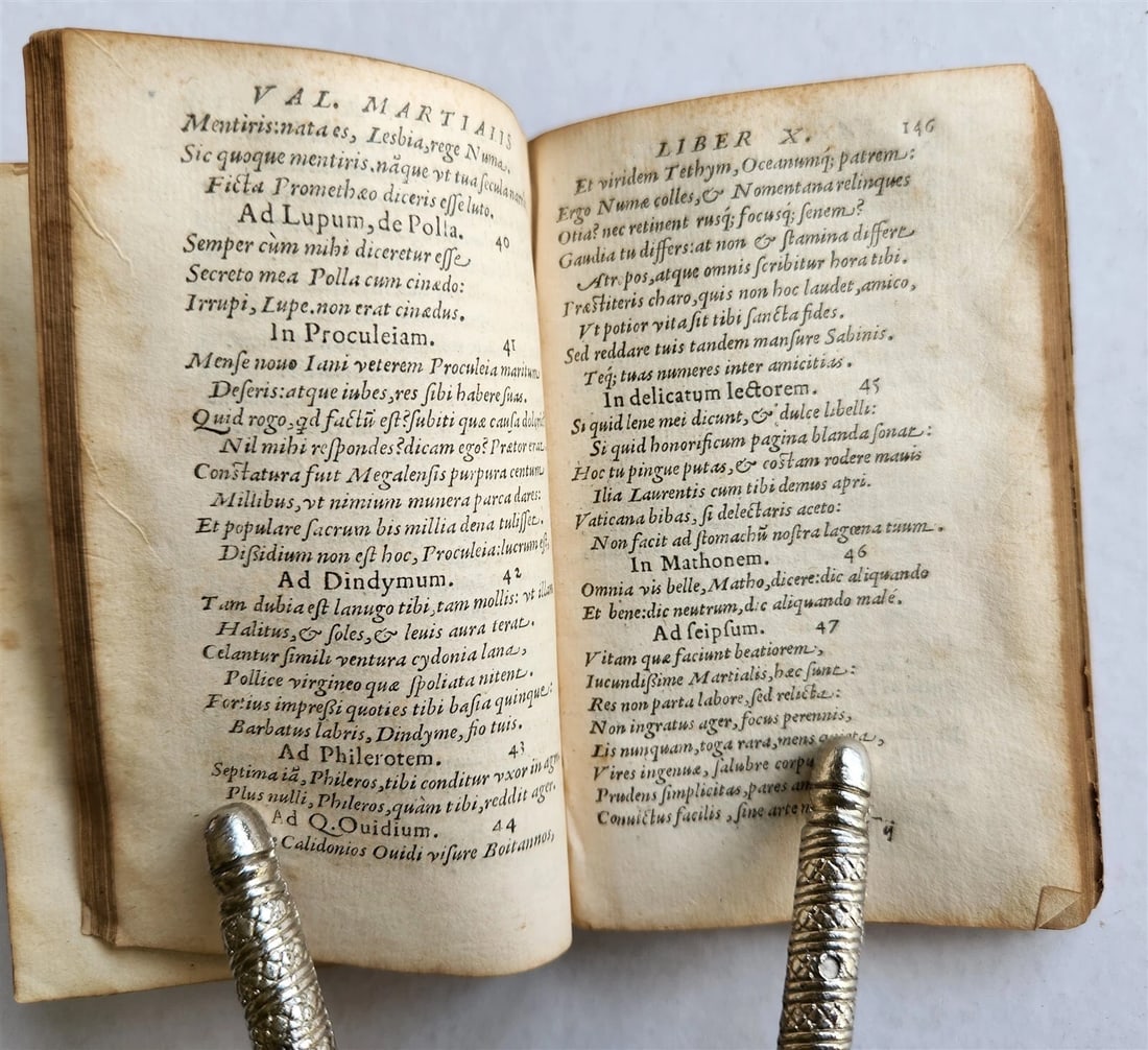 1559 EPIGRAMMATA by VALERII MARTIALIS antique 16th CENTURY - 8