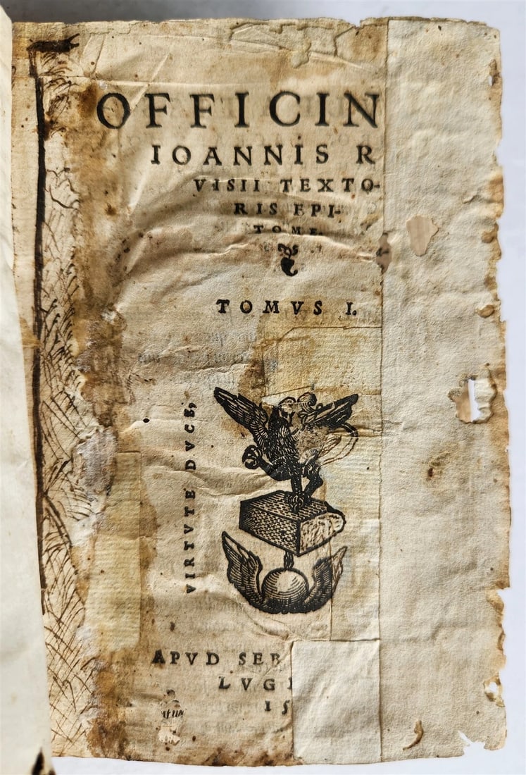 1551 Jean TIXIER antique VELLUM BOUND Officinae Ioannis Rauisii Textoris - 2