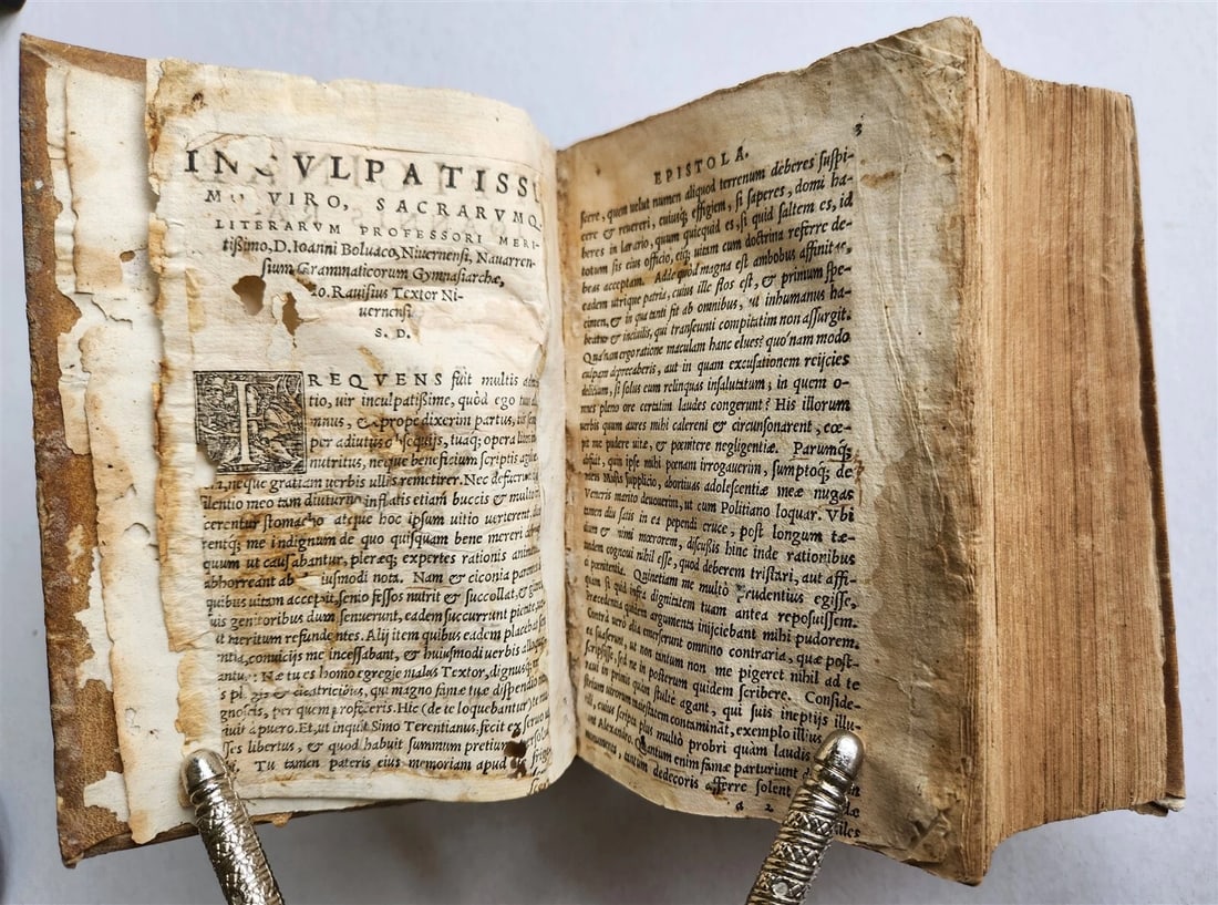 1551 Jean TIXIER antique VELLUM BOUND Officinae Ioannis Rauisii Textoris - 8