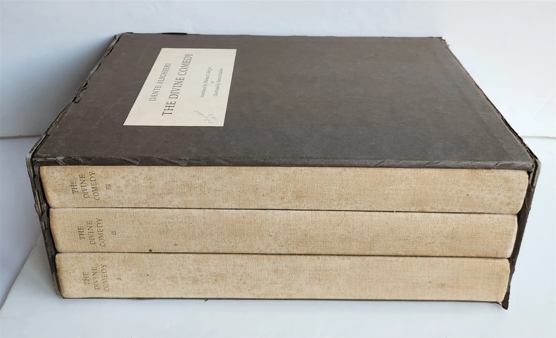 1969 DIVINE COMEDY by DANTE illustrated & SIGNED! by LEONARD BASKIN 3 VOLUMES - 2