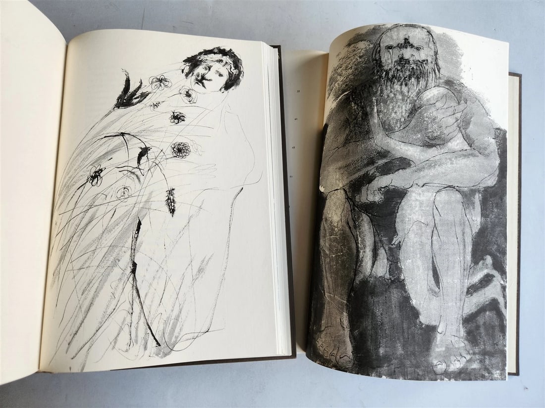 1969 DIVINE COMEDY by DANTE illustrated & SIGNED! by LEONARD BASKIN 3 VOLUMES - 8