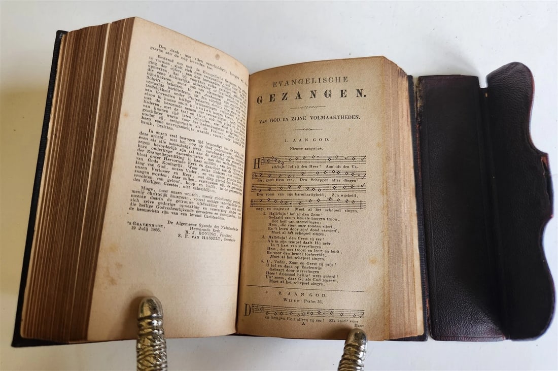 1884 BIBLE in DUTCH antique NEW TESTAMENT w/ PSALMS - 3