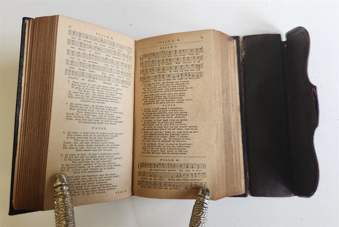 1884 BIBLE in DUTCH antique NEW TESTAMENT w/ PSALMS - 5