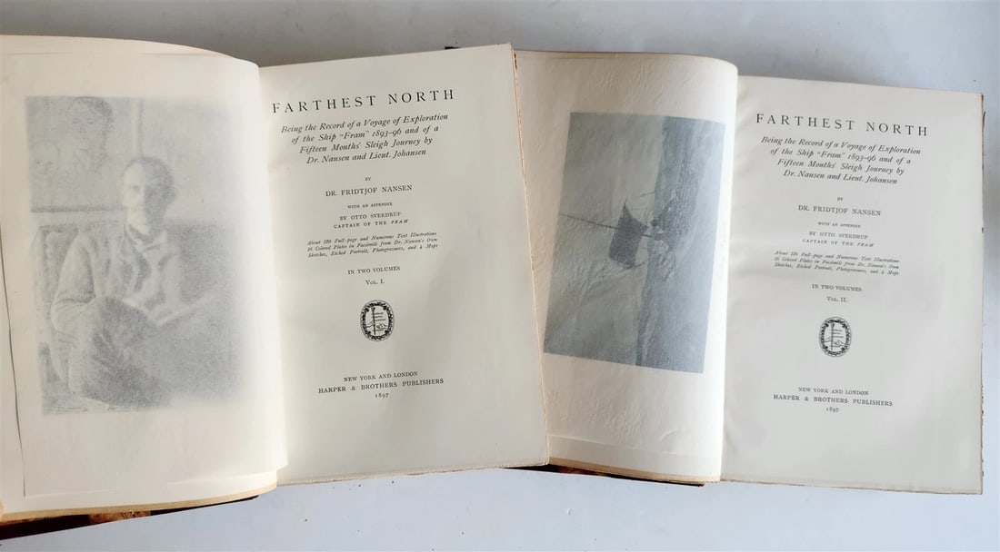 1897 FARTHEST NORTH by NANSEN 2 VOLS antique Voyage of Exploration of Ship FRAM - 4