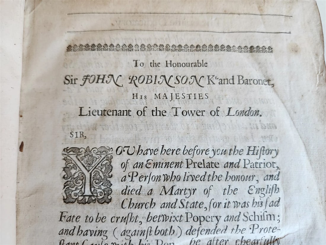 1668 CYPRIANUS ANGLICUS History of Life and Death of Prelate William antique - 4