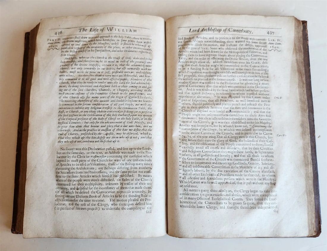1668 CYPRIANUS ANGLICUS History of Life and Death of Prelate William antique - 7