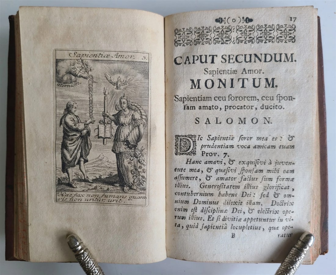 1744 ADOLESCENS ACADEMICUS sub institutione SALOMONIS antique ILLUSTRATED - 6