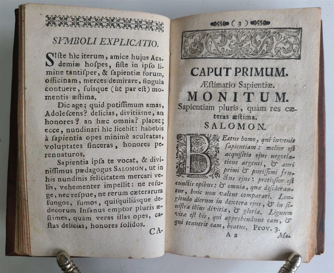 1744 ADOLESCENS ACADEMICUS sub institutione SALOMONIS antique ILLUSTRATED - 7