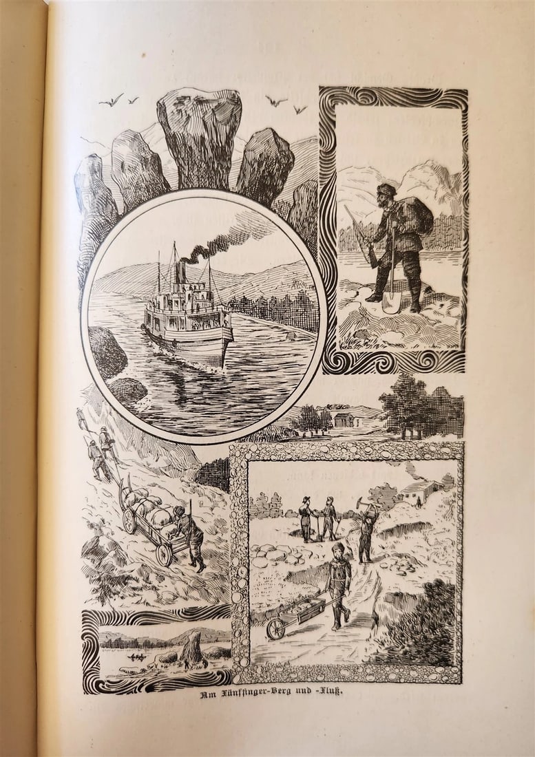 1897 Auf nach ALASKA by J. Moller antique ILLUSTRATED in GERMAN - 10