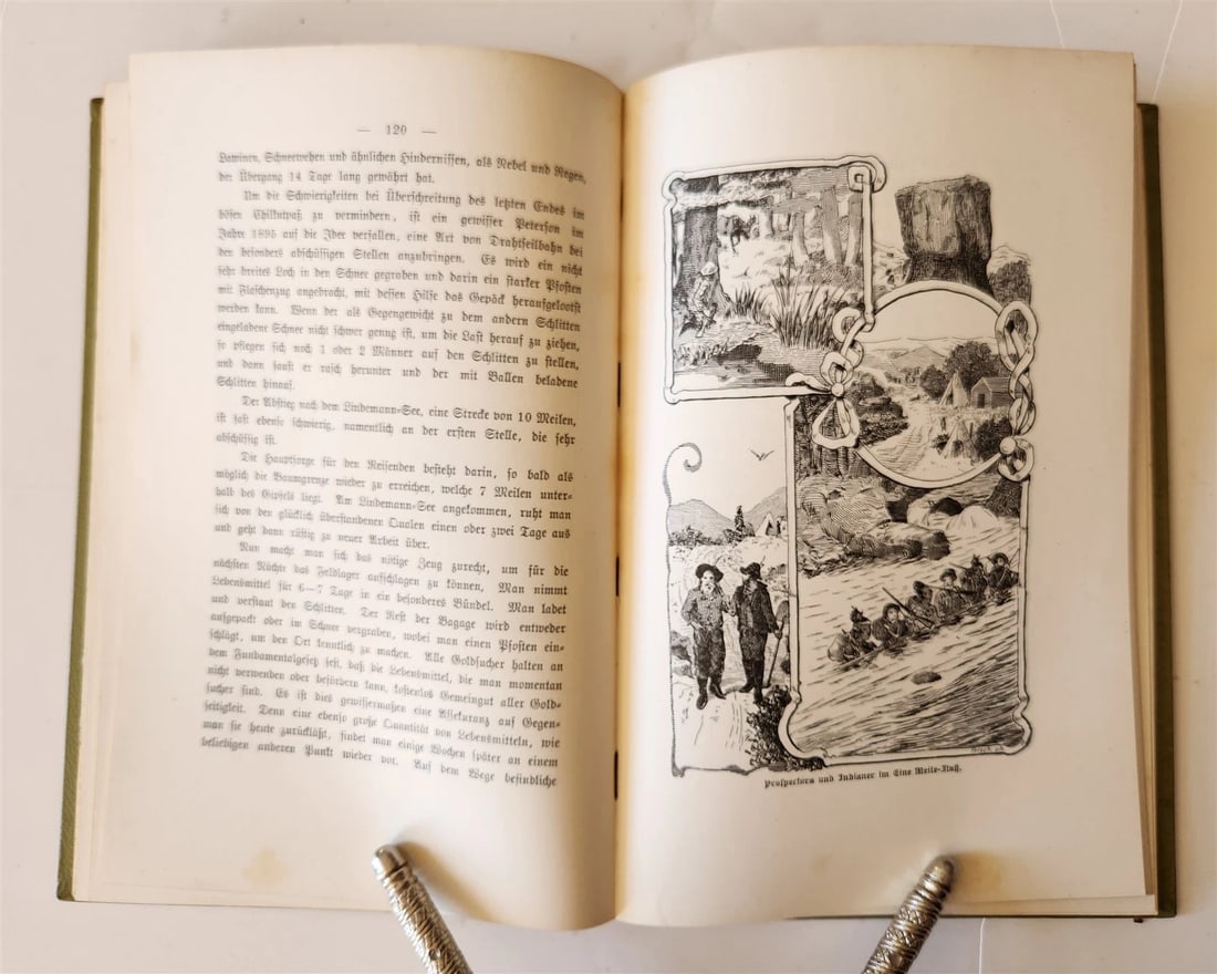 1897 Auf nach ALASKA by J. Moller antique ILLUSTRATED in GERMAN - 11