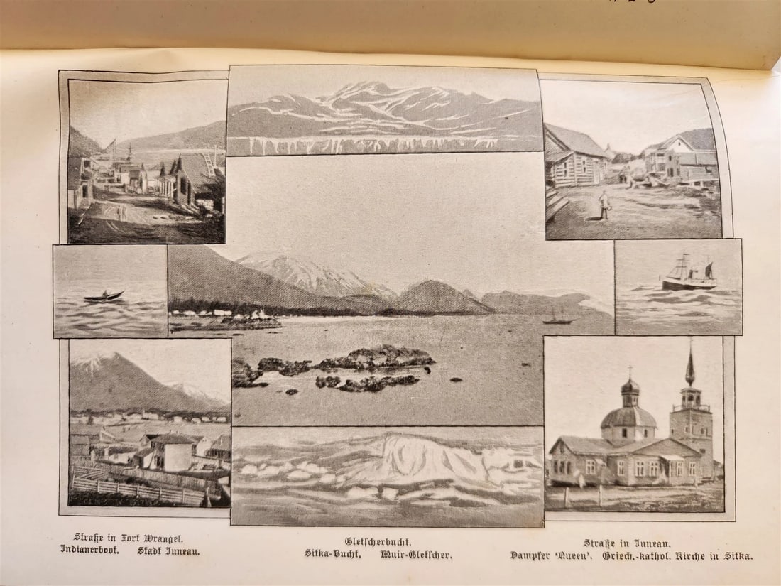 1897 Auf nach ALASKA by J. Moller antique ILLUSTRATED in GERMAN - 15