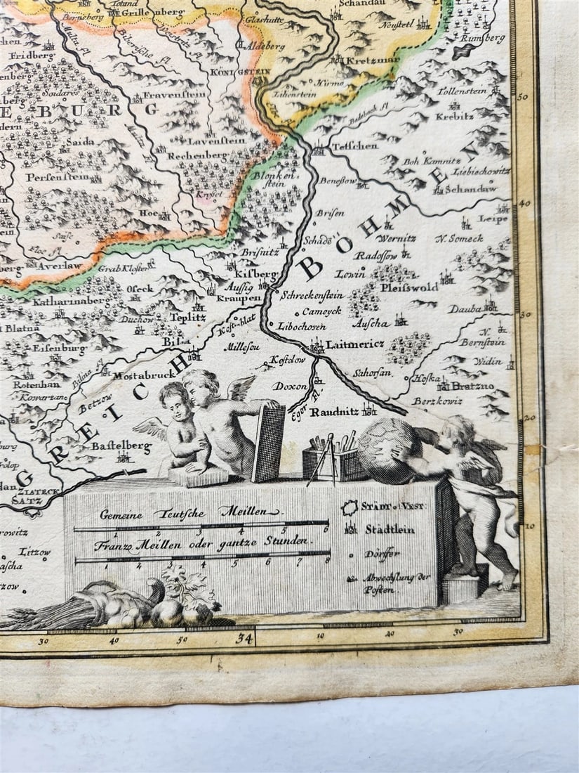 1730s GERMANY antique MAP CIRCULUS SAXONIAE SUPERIORI by JOHANN HOMANN - 3