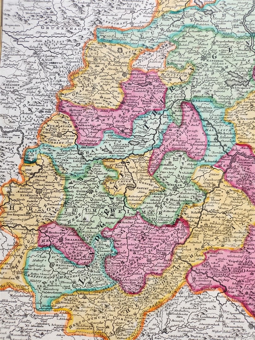 1730s GERMANY antique MAP CIRCULUS SAXONIAE SUPERIORI by JOHANN HOMANN - 4