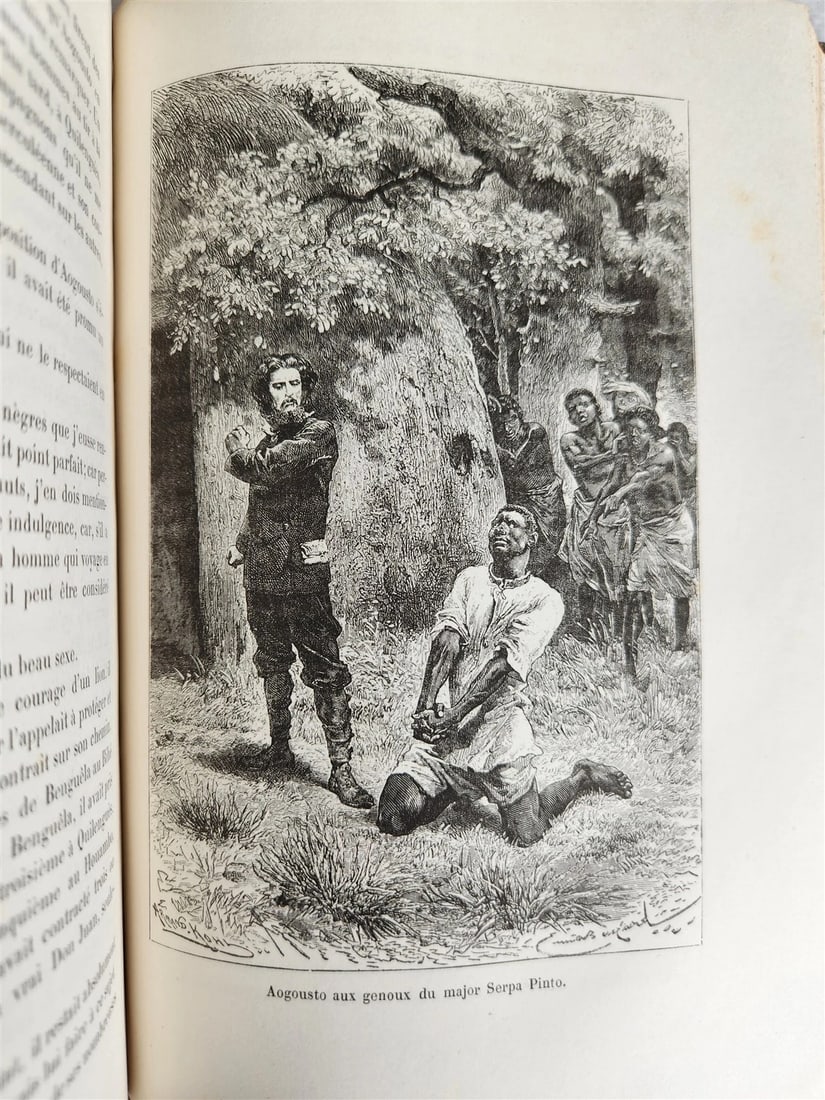 1881 AFRICA TRAVELS by SERPA PINTO 2 ILLUSTRATED VOLUMES in FRENCH antique - 11