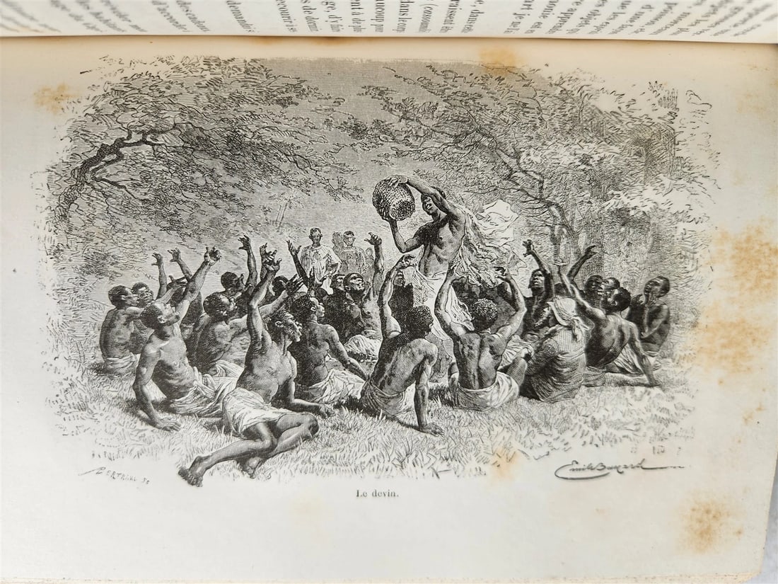 1881 AFRICA TRAVELS by SERPA PINTO 2 ILLUSTRATED VOLUMES in FRENCH antique - 14