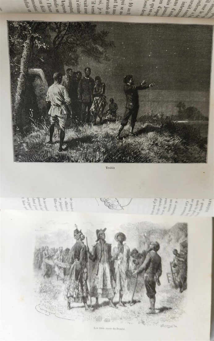 1881 AFRICA TRAVELS by SERPA PINTO 2 ILLUSTRATED VOLUMES in FRENCH antique - 7