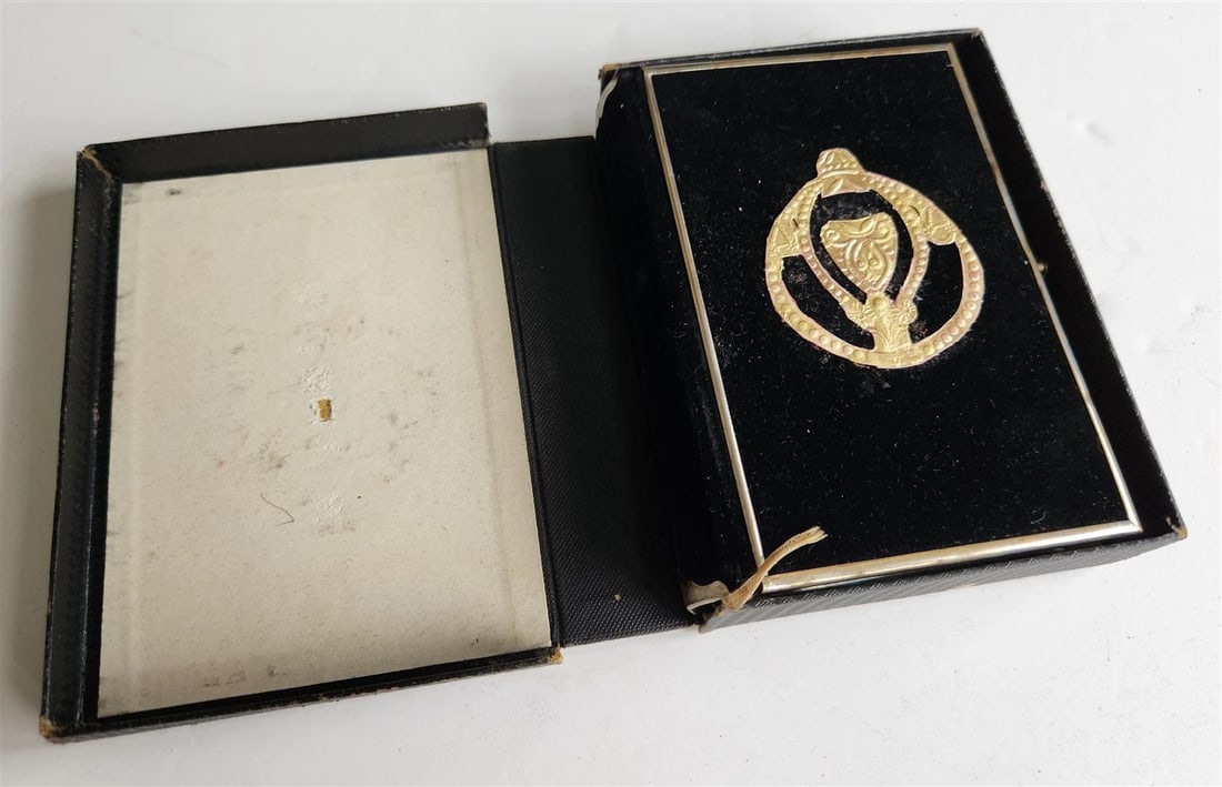 1902 HYMNAL in GERMAN antique DECORATIVE VELVET BINDING w/ METAL EDGES - 2