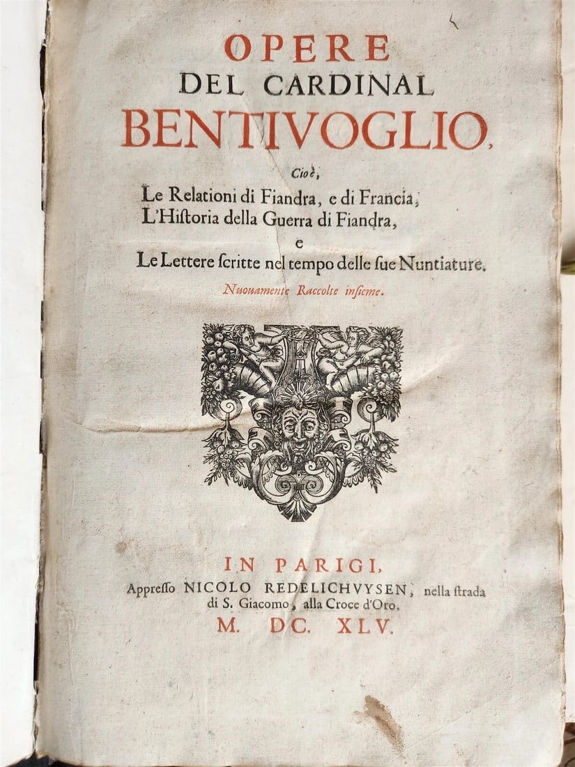 1645 HISTORY of FLANDERS & FRANCE antique VELLUM BOUND FOLIO - 4