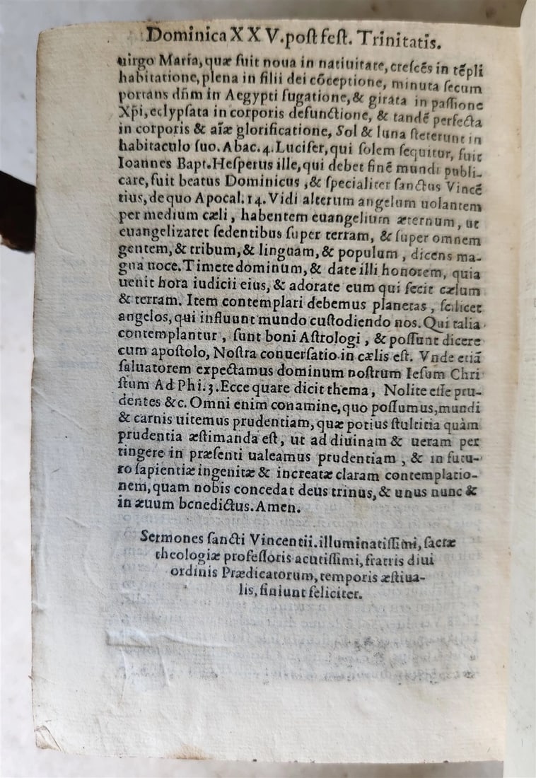 1573 SERMONS by San Vincenzo Ferrreri 2 VOLUMES antique 16th CENTURY in LATIN - 10