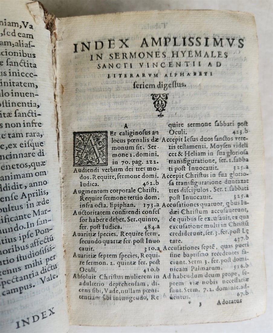 1573 SERMONS by San Vincenzo Ferrreri 2 VOLUMES antique 16th CENTURY in LATIN - 5