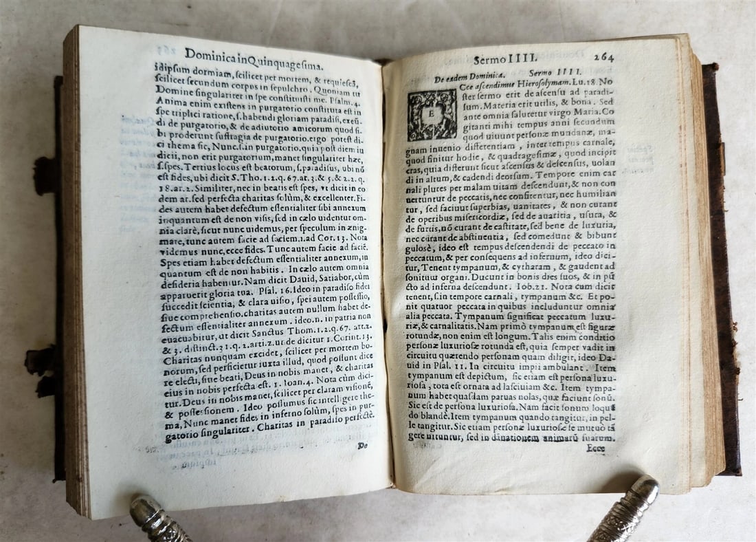 1573 SERMONS by San Vincenzo Ferrreri 2 VOLUMES antique 16th CENTURY in LATIN - 8