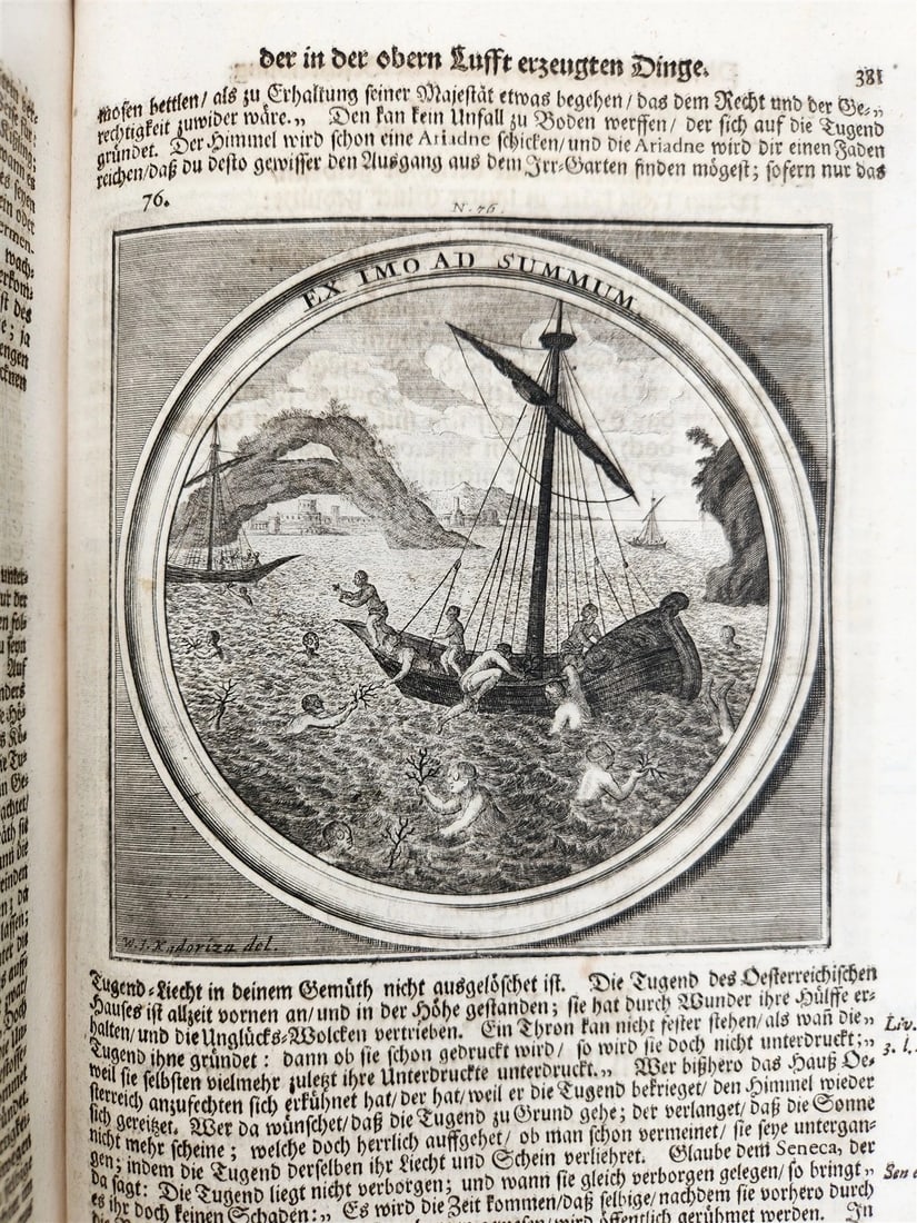 1712 METEOROLOGIA illustrated w/ 83 ENGRAVINGS antique in GERMAN VELLUM FOLIO - 10