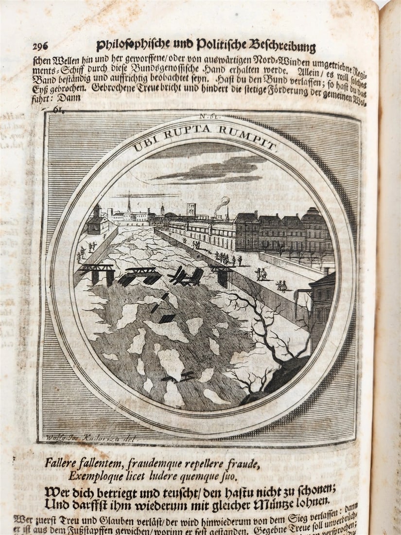 1712 METEOROLOGIA illustrated w/ 83 ENGRAVINGS antique in GERMAN VELLUM FOLIO - 15