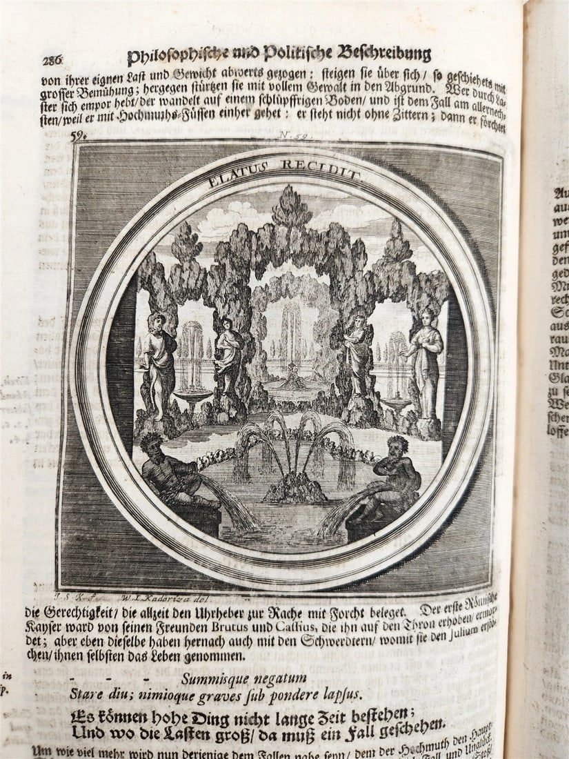 1712 METEOROLOGIA illustrated w/ 83 ENGRAVINGS antique in GERMAN VELLUM FOLIO - 17