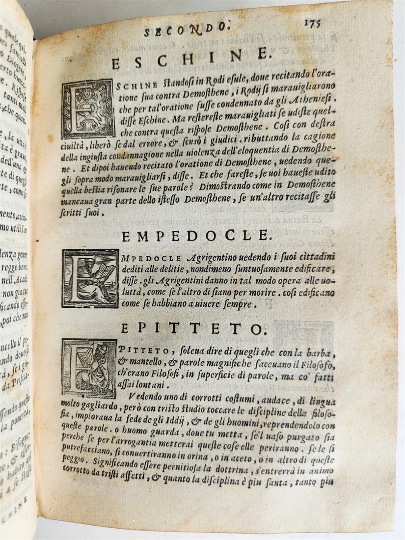 1566 PLUTARCH antique 16th CENTURY in ITALIAN Apoftemmi di Plutarco - 10