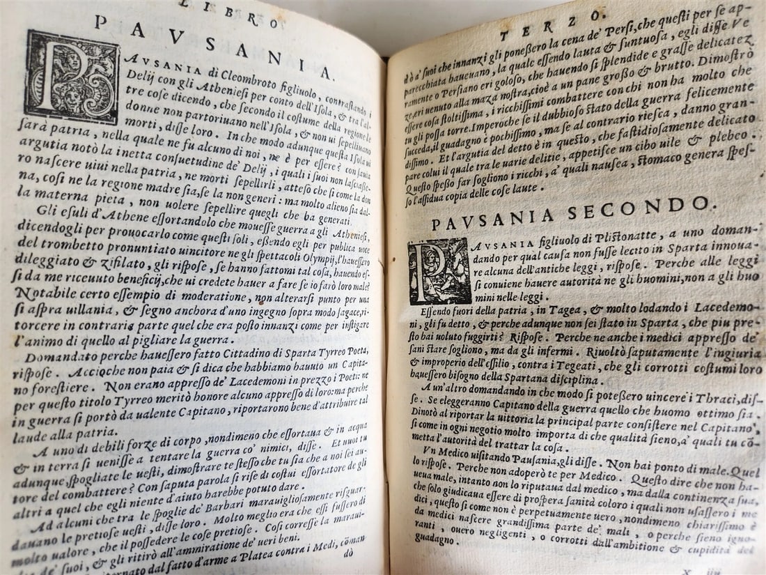1566 PLUTARCH antique 16th CENTURY in ITALIAN Apoftemmi di Plutarco - 12