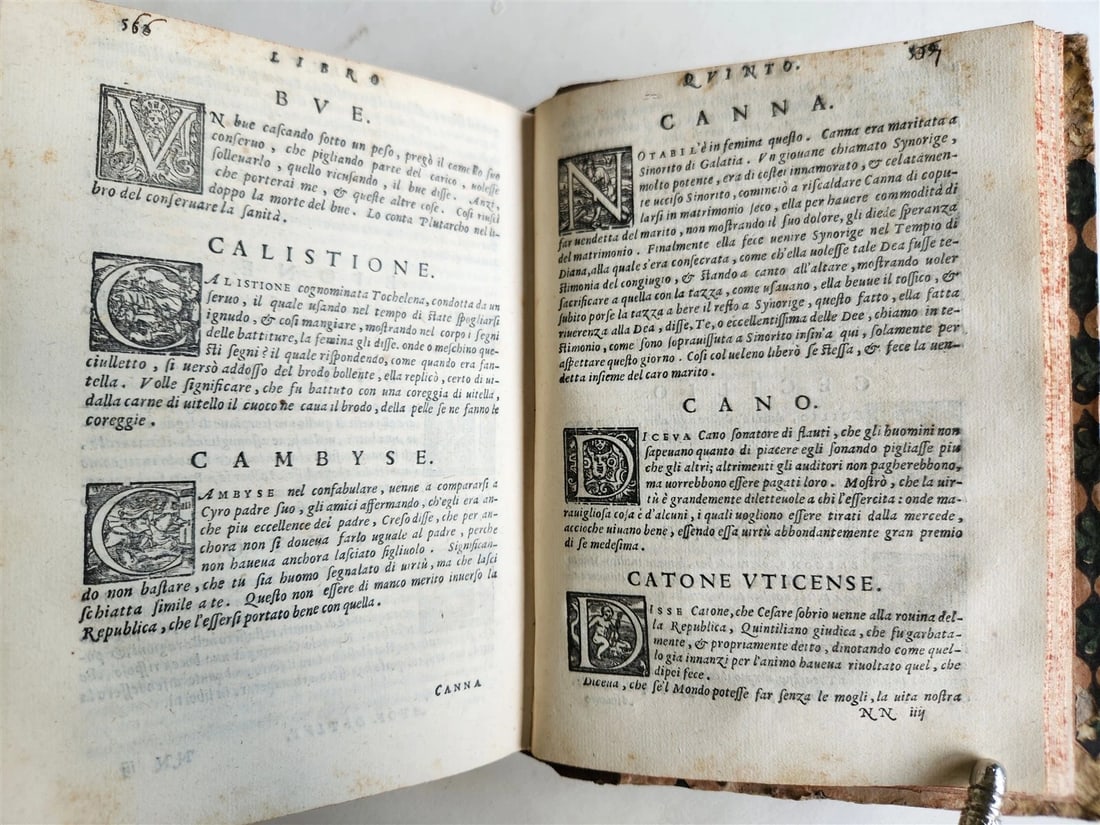 1566 PLUTARCH antique 16th CENTURY in ITALIAN Apoftemmi di Plutarco - 13