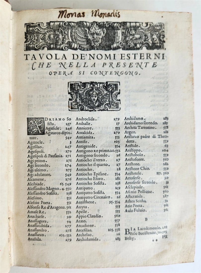1566 PLUTARCH antique 16th CENTURY in ITALIAN Apoftemmi di Plutarco - 5