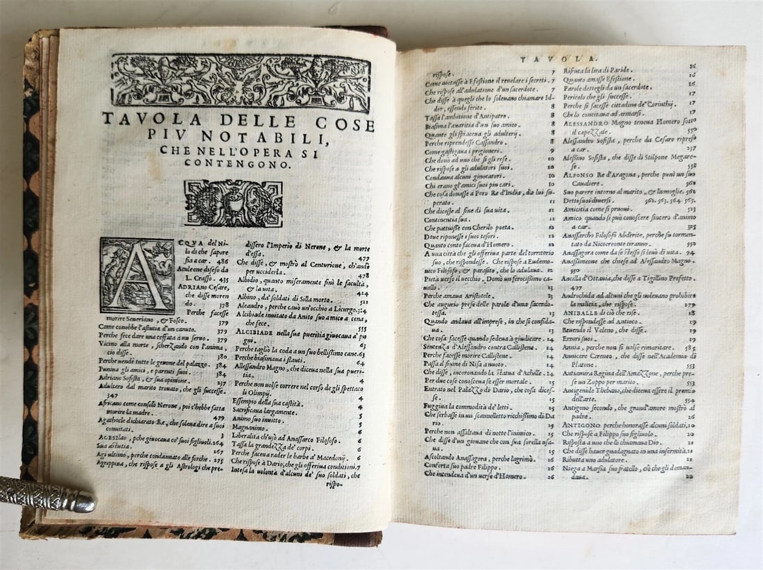 1566 PLUTARCH antique 16th CENTURY in ITALIAN Apoftemmi di Plutarco - 6