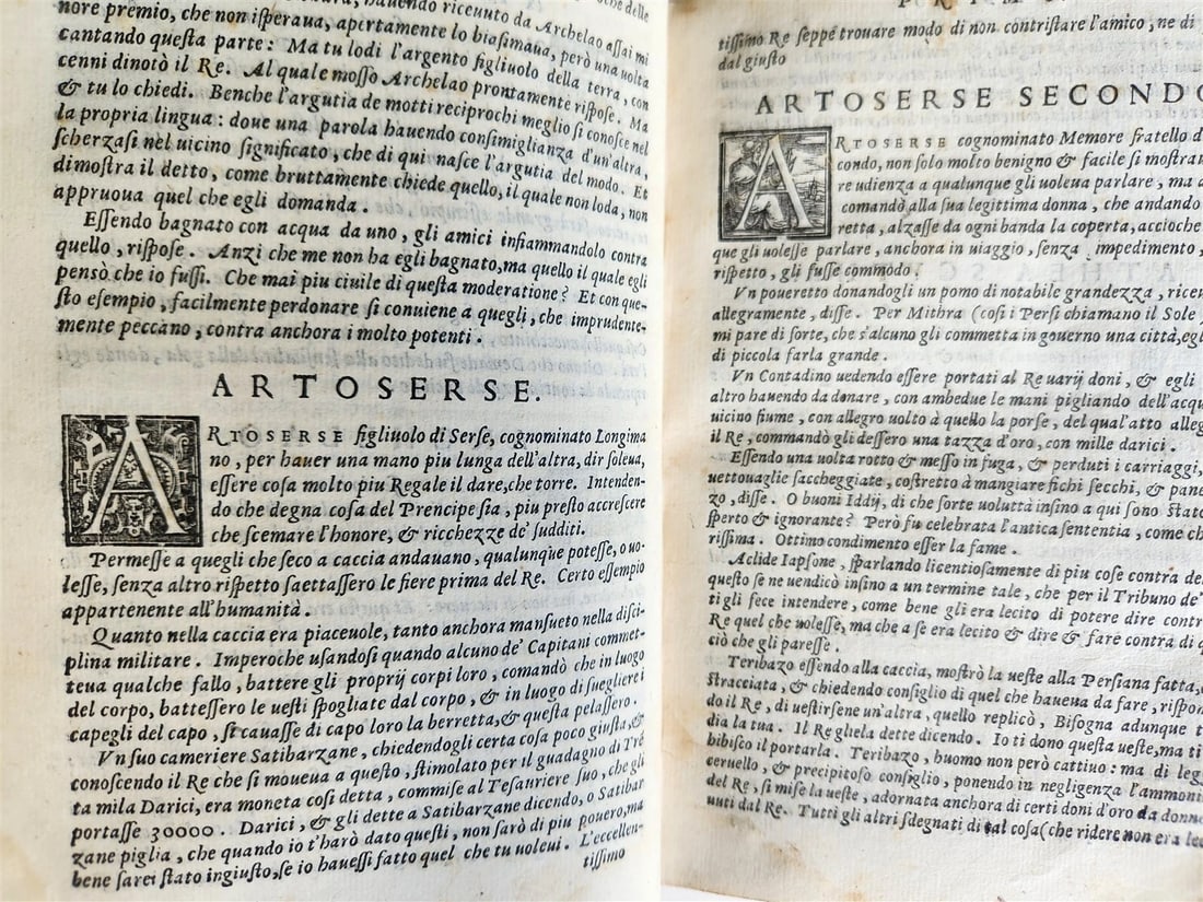 1566 PLUTARCH antique 16th CENTURY in ITALIAN Apoftemmi di Plutarco - 8